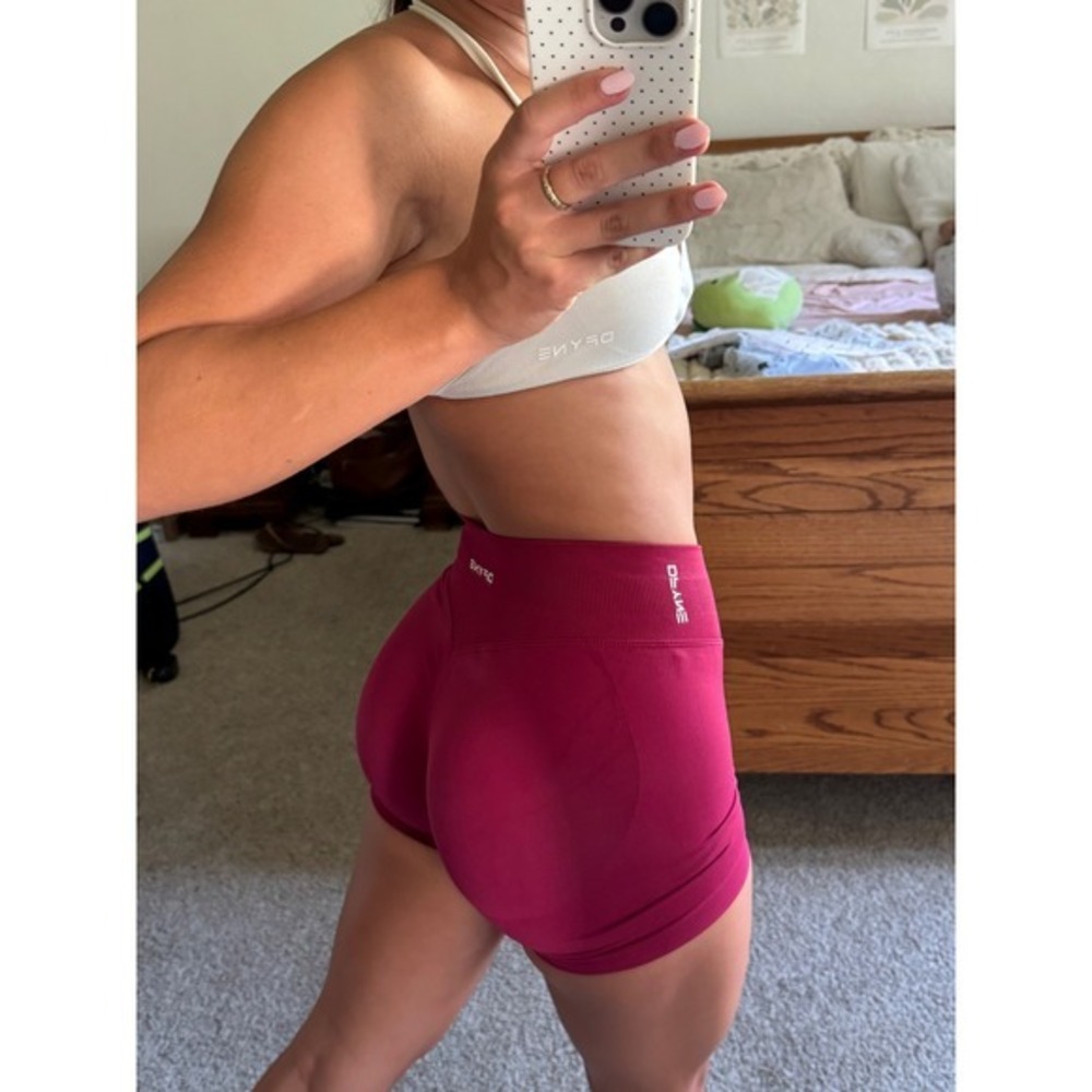 Dfyne impact shorts 4.5" berry extra small